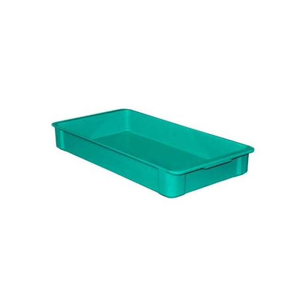 Mfg Tray Stackable Storage Tote, 22-3/8 in L x 12 in W x 3-1/8 in H, Green, Fiberglass 8082085113 - main